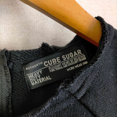 キューブシュガー CUBE SUGAR ヘビー裏毛 スウェット リメイク ラグランスリーブ プルオーバー レディース JPN:M